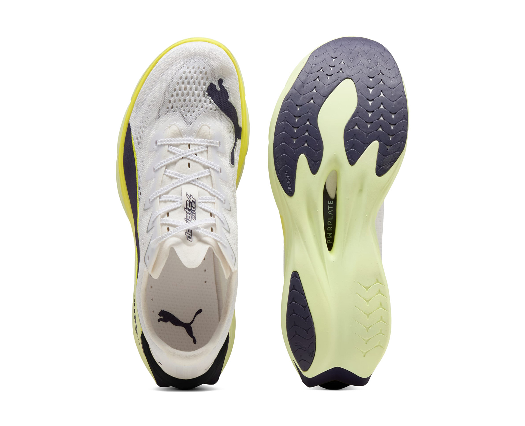 PUMA MEN'S DEVIATE NITRO ELITE 4 PUMA WHITE-APPLE SPRITZ-LUX LIME