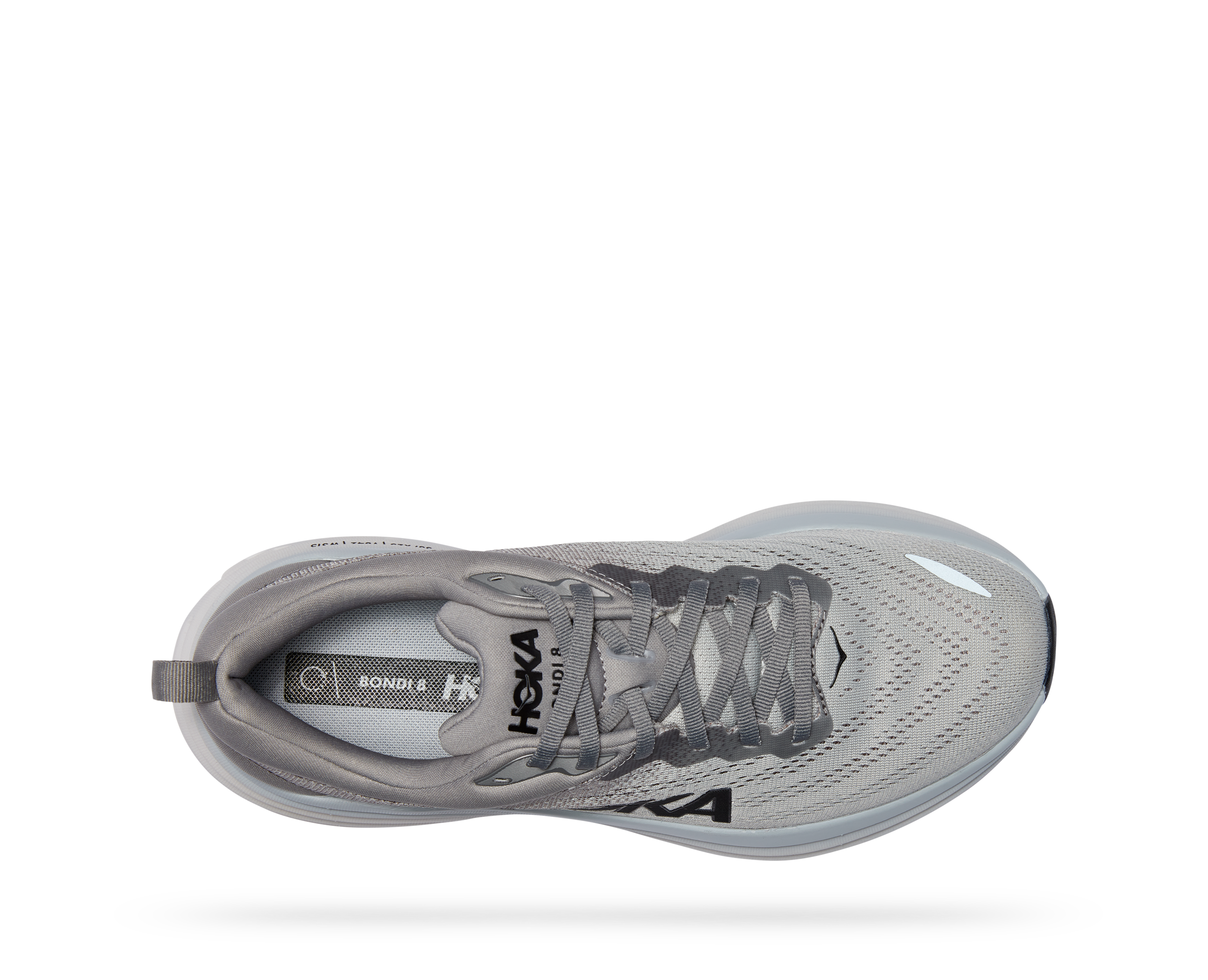 Hoka One One Men\'s Bondi 8 Size 13D Sharkskin/Harbor Mist Running Shoes Hoka Bondi 8 - Sharkskin - Harbor Mist – Fit2Run main image 2