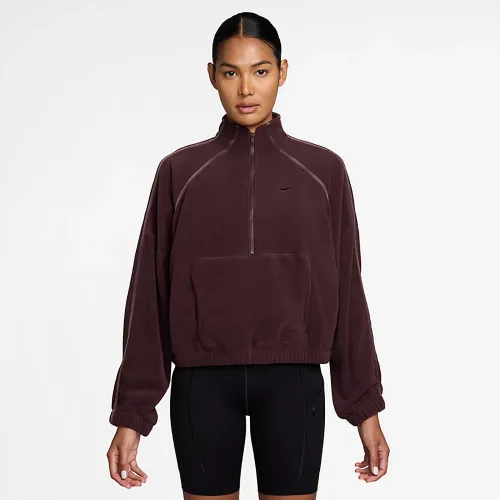 NIKE Women's Thermal 1/2-Zip BURGUNDY CRUSH/BURGUNDY ASH