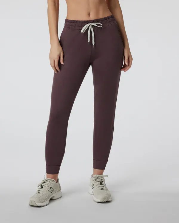 Top Vuori performance heather jogger size small smoked plum heather purple