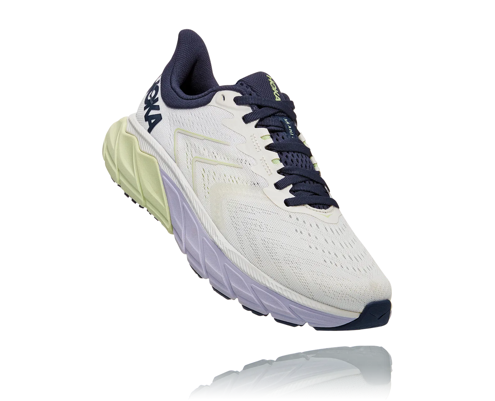 HOKA Women s Arahi 5 Wide White Outerspace